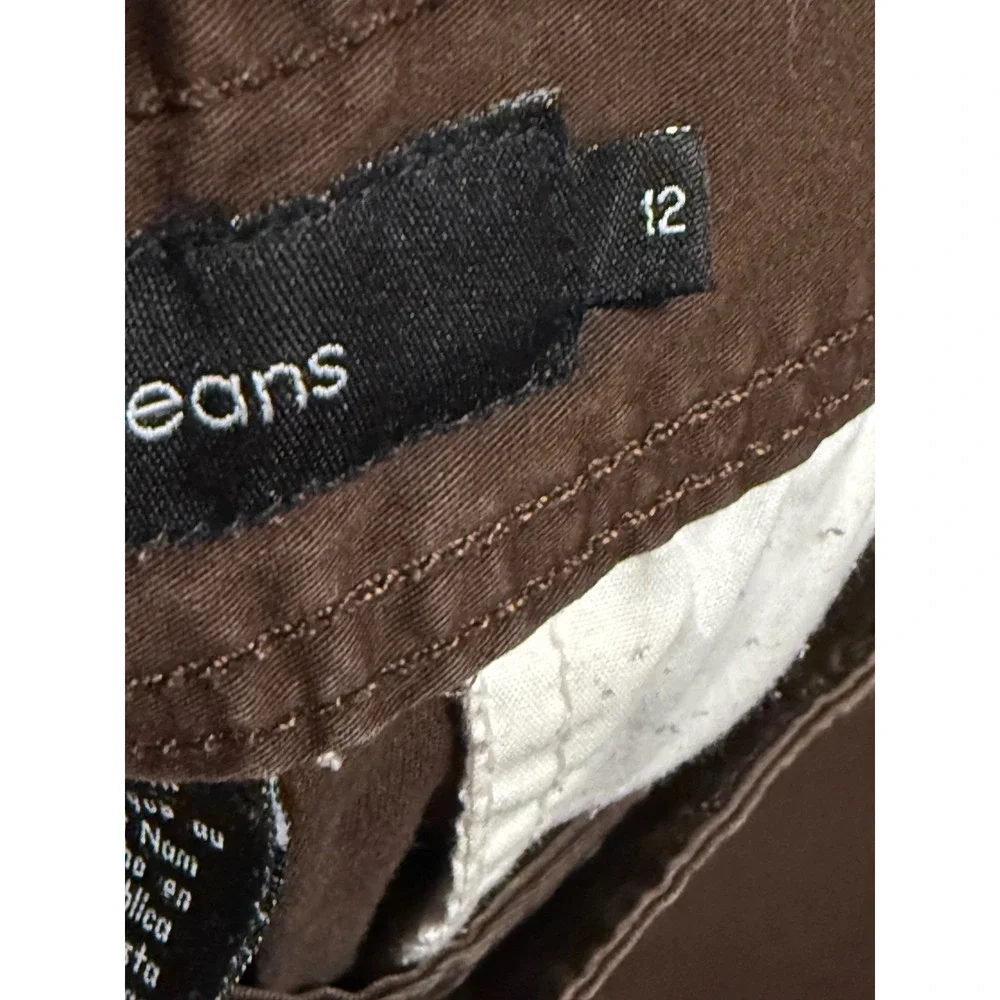 Calvin Klein Jeans Brown Cropped Wide Leg Pants Womens Size 12 Chocolate Capris‎